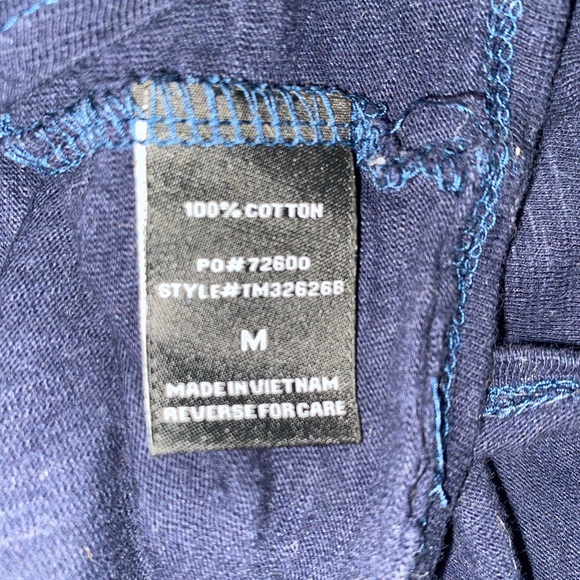 Navy Blue Tie-Bottom Button Down Top | TIMING | M - Picture 4 of 4